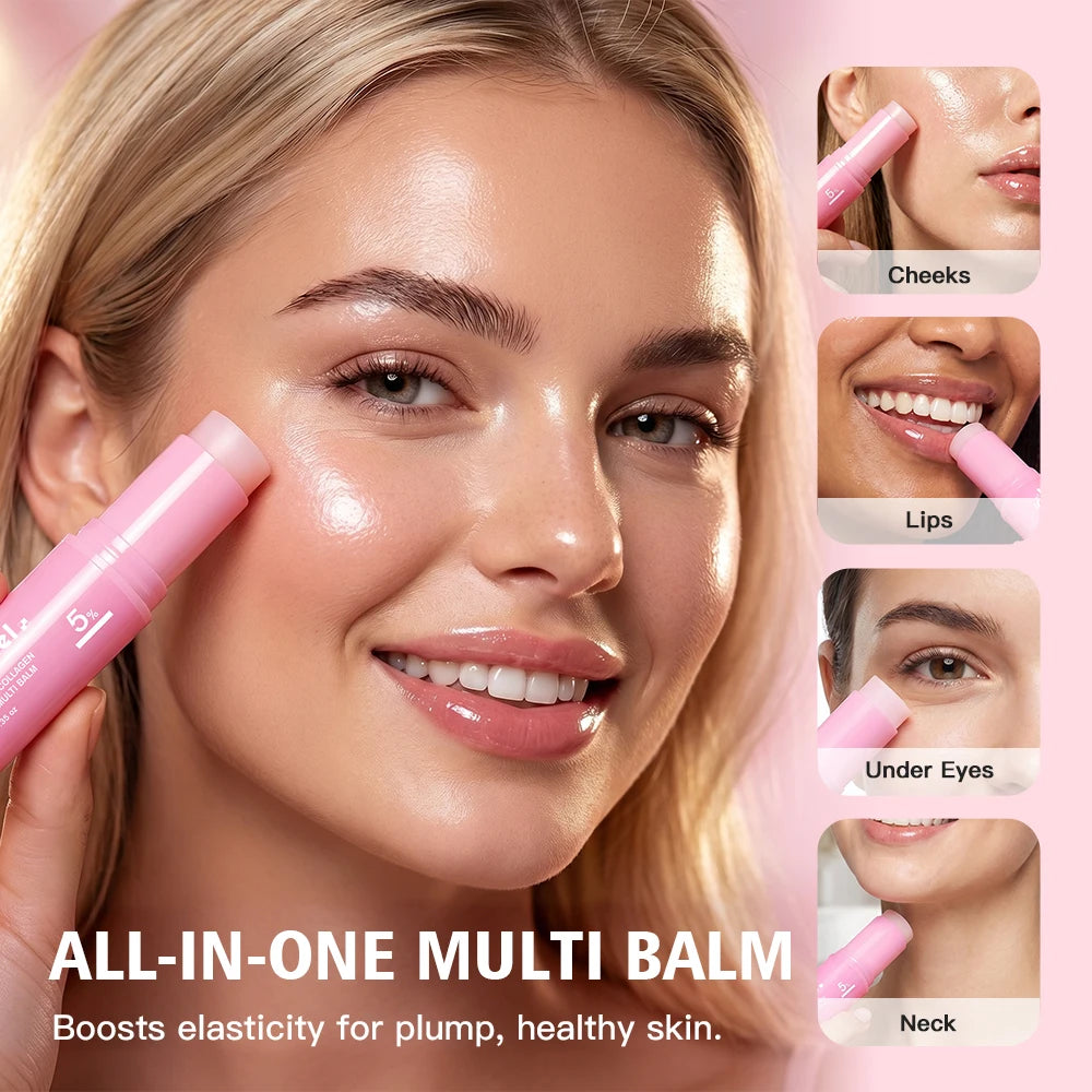 Baume Stick PDRN Collagène Rose – Anti-Rides & Raffermissant Visage