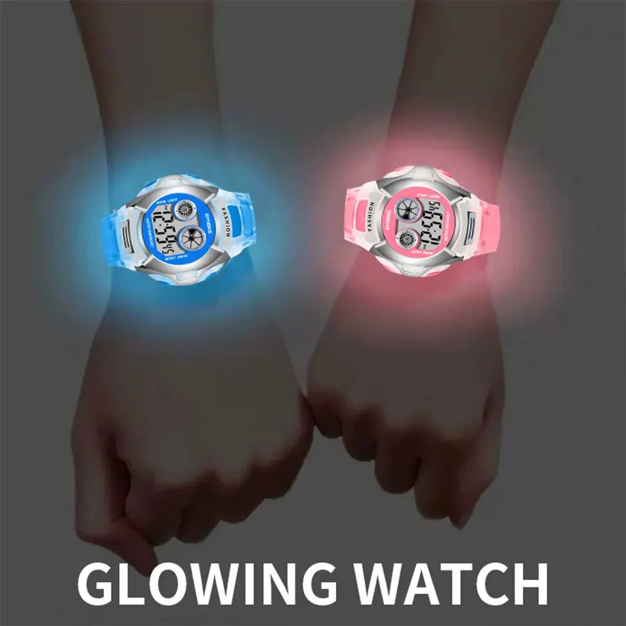 Montre Digitale Enfant SYNOKE — Sport Étanche 3Bar Lumière 7 Couleurs Alarme Chrono