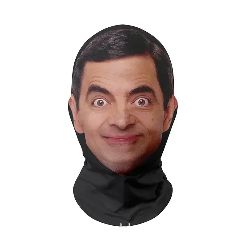 3D Full Face Mask Balaclava Printed Realistic Funny Prank Face Mask for Cosplay Daily Joke Men Women Headdress Halloween Masks