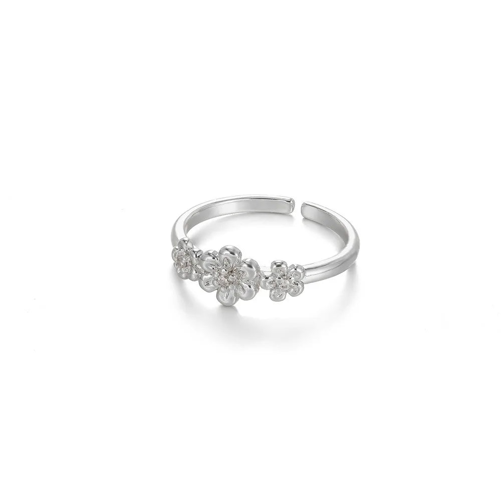 Bague Tournesol Acier Inoxydable — Or & Fleur Exagérée