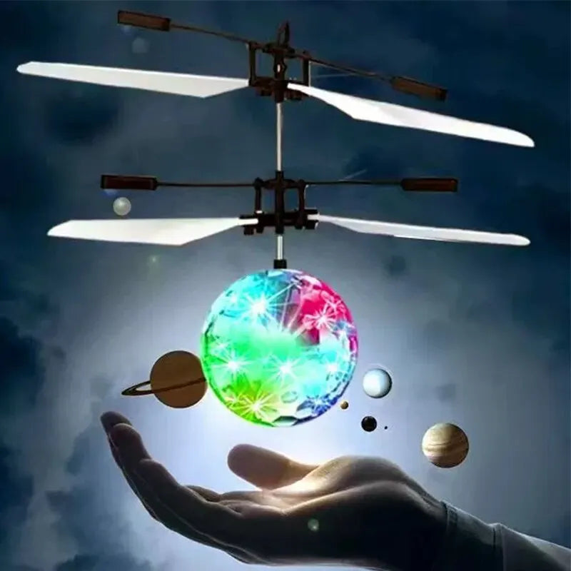 Boule Cristal LED Flottante — Contrôle Gestuel Infrarouge Multicolore