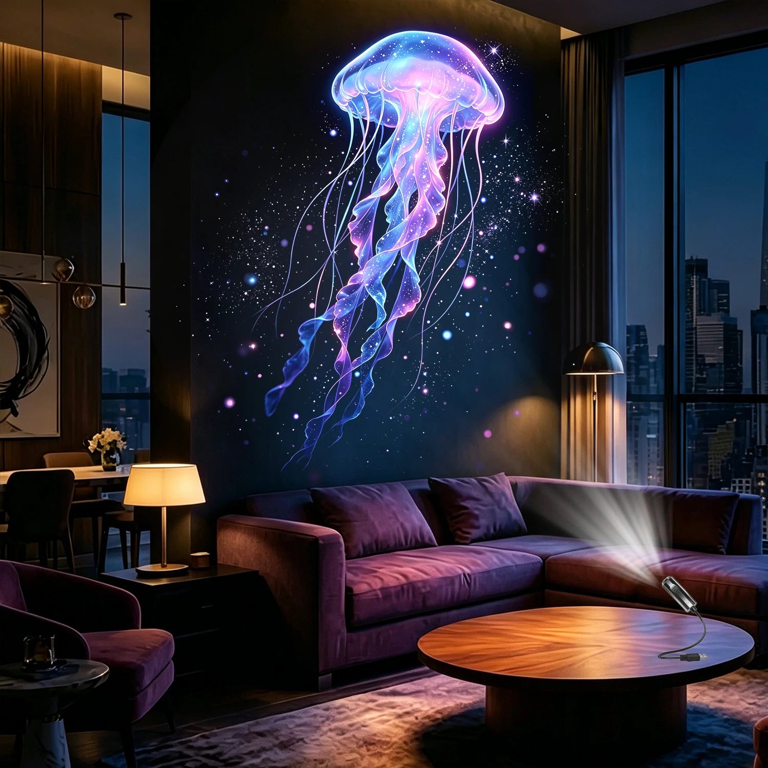 Projecteur Océan USB — Ambiance Fond Marin Romantique Veilleuse Chambre