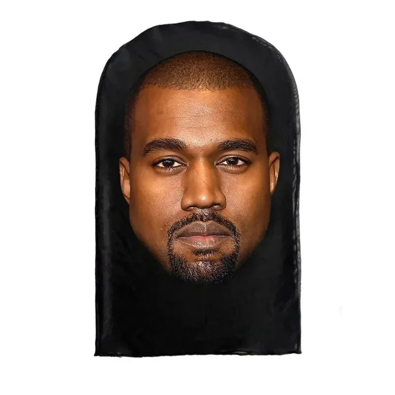 NEW 2026 3D Seamless Mask Funny Face Printed Head Scarf Celebrity Ice Silk Sunscreen Head Mask Halloween Cosplay Props