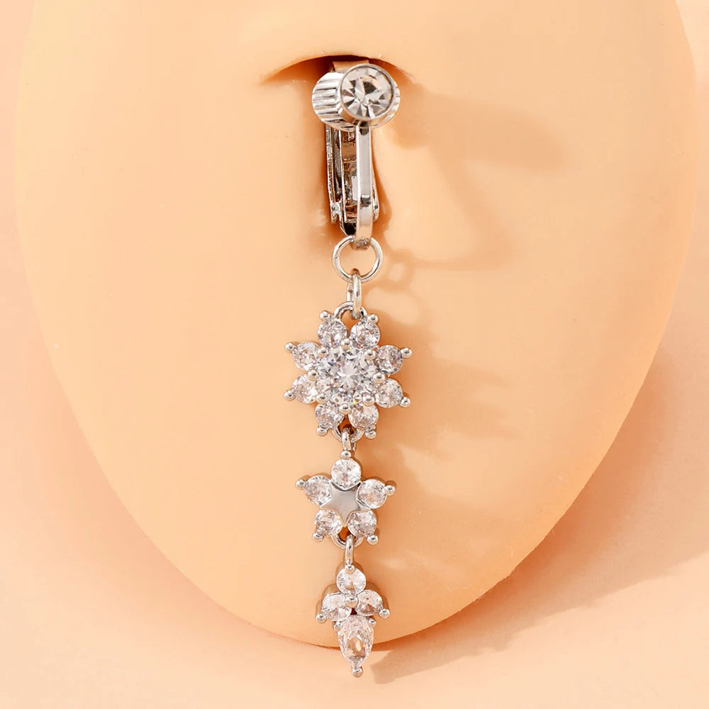 Faux Piercing Nombril Clip — Sans Perçage