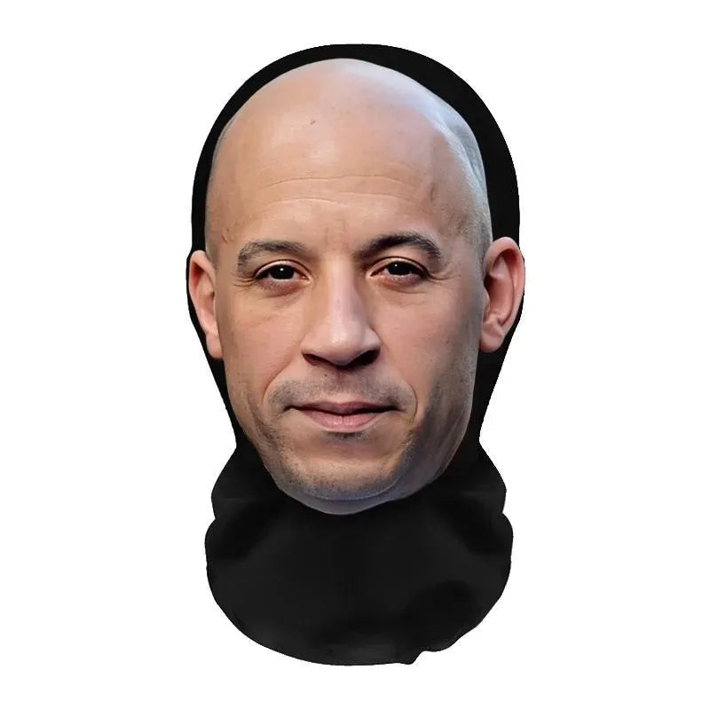 NEW 2026 3D Seamless Mask Funny Face Printed Head Scarf Celebrity Ice Silk Sunscreen Head Mask Halloween Cosplay Props