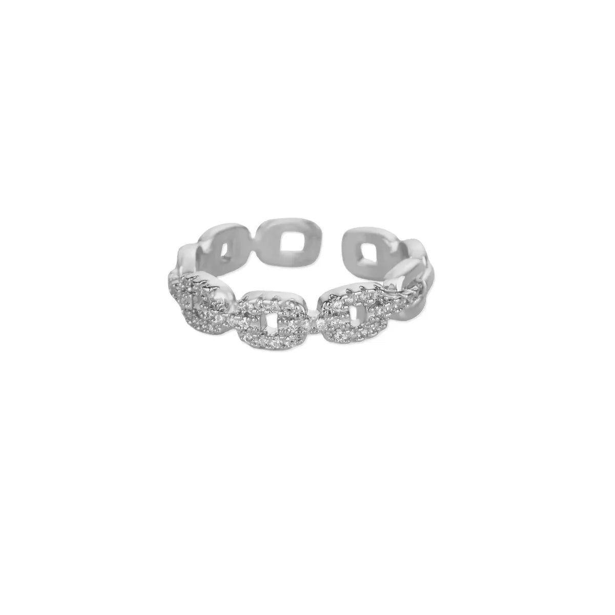Bague Zircon Femme — Or & Acier Inoxydable