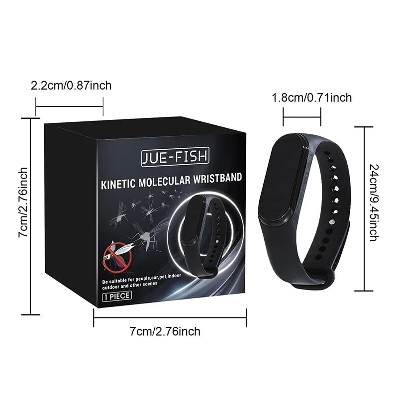 Bracelet Anti-Moustiques Ultrasonique — Protection Physique Sans Produit Chimique Intérieur & Extérieur