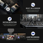 Dashcam 4 Objectifs 360° 1080P avec Vision Nocturne