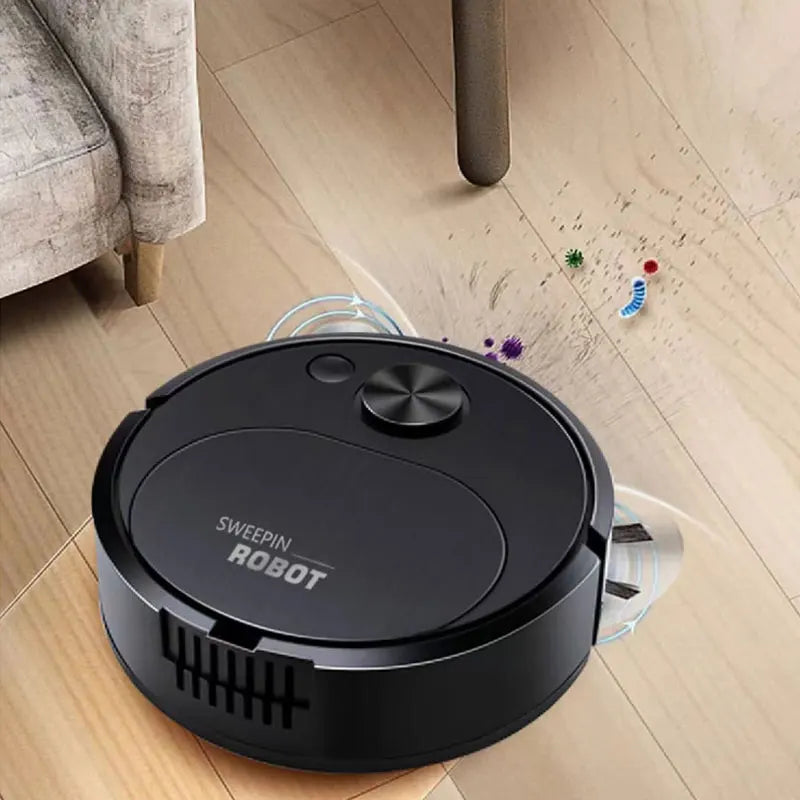 Robot Aspirateur 3-en-1 Mini USB — Aspiration 1500Pa Silencieux Maison & Bureau