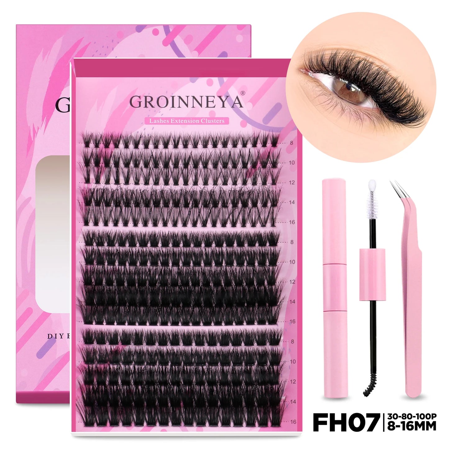 Kit Extensions de Cils DIY — Cluster, Colle & Fixateur