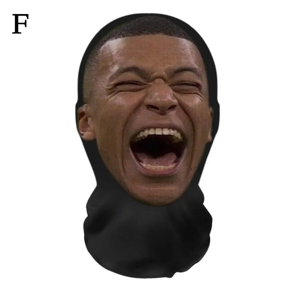 3D Full Face Mask Balaclava Printed Realistic Funny Prank Face Mask for Cosplay Daily Joke Men Women Headdress Halloween Masks