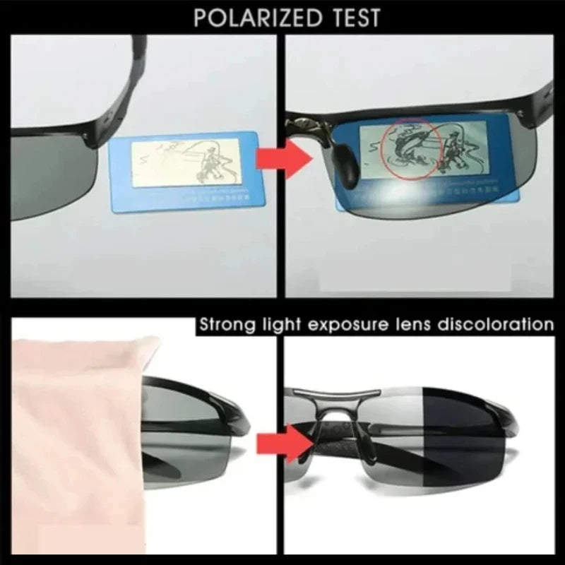 1/2/3pcs Day And Night Vision Sunglasses Polarized Smart Photochromic Sun Glasses For Man Woman Camping Fishing Driving Climbing