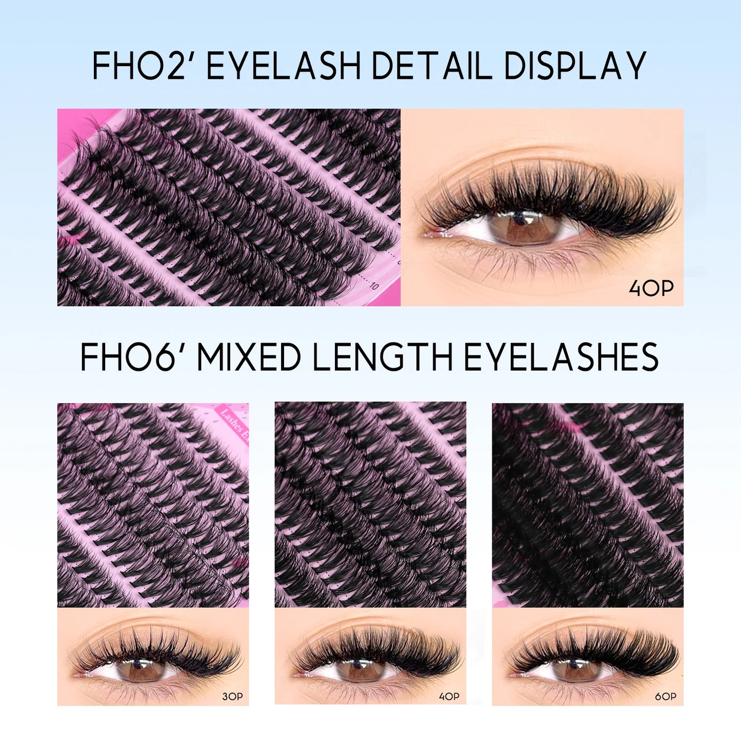 Kit Extensions de Cils DIY — Cluster, Colle & Fixateur