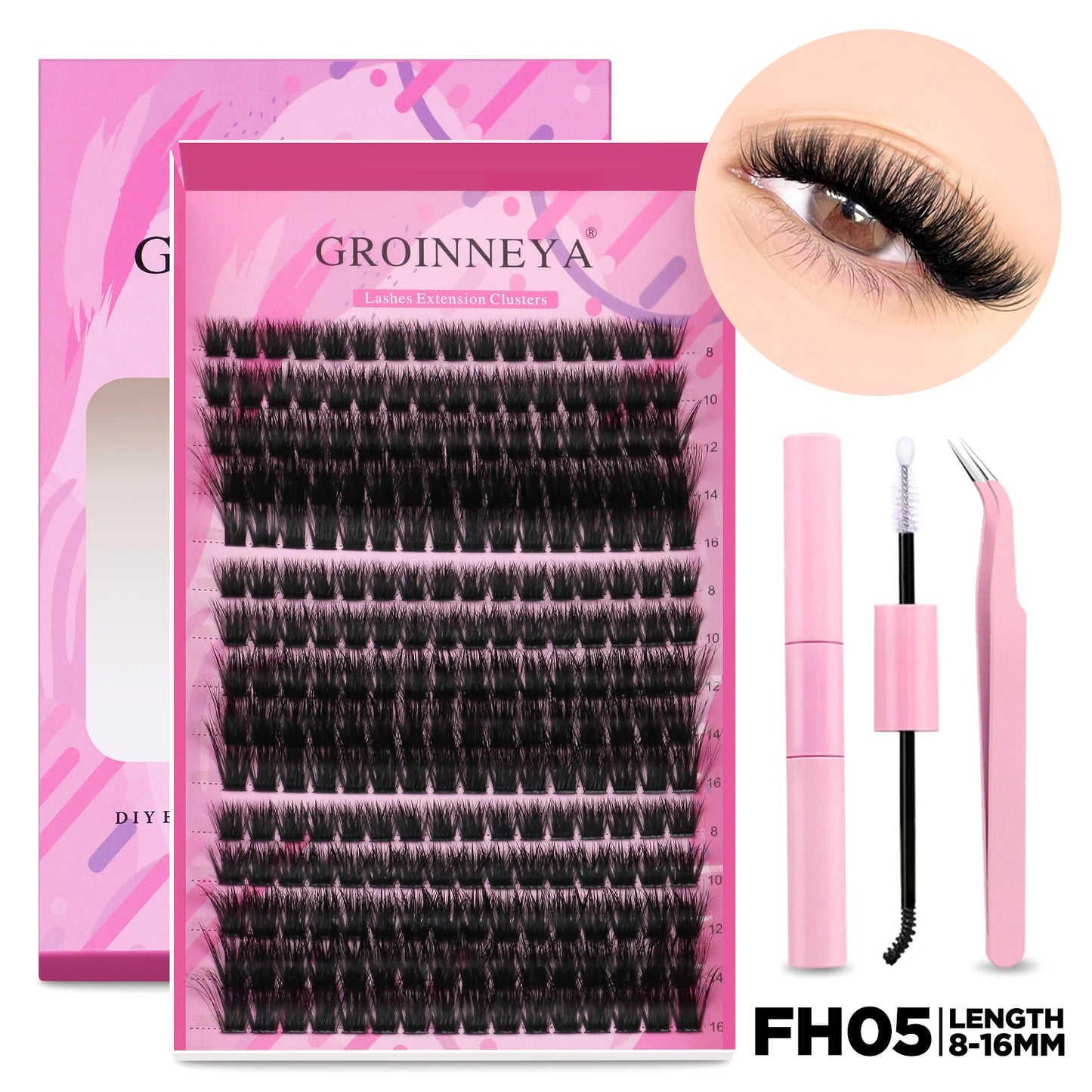Kit Extensions de Cils DIY — Cluster, Colle & Fixateur