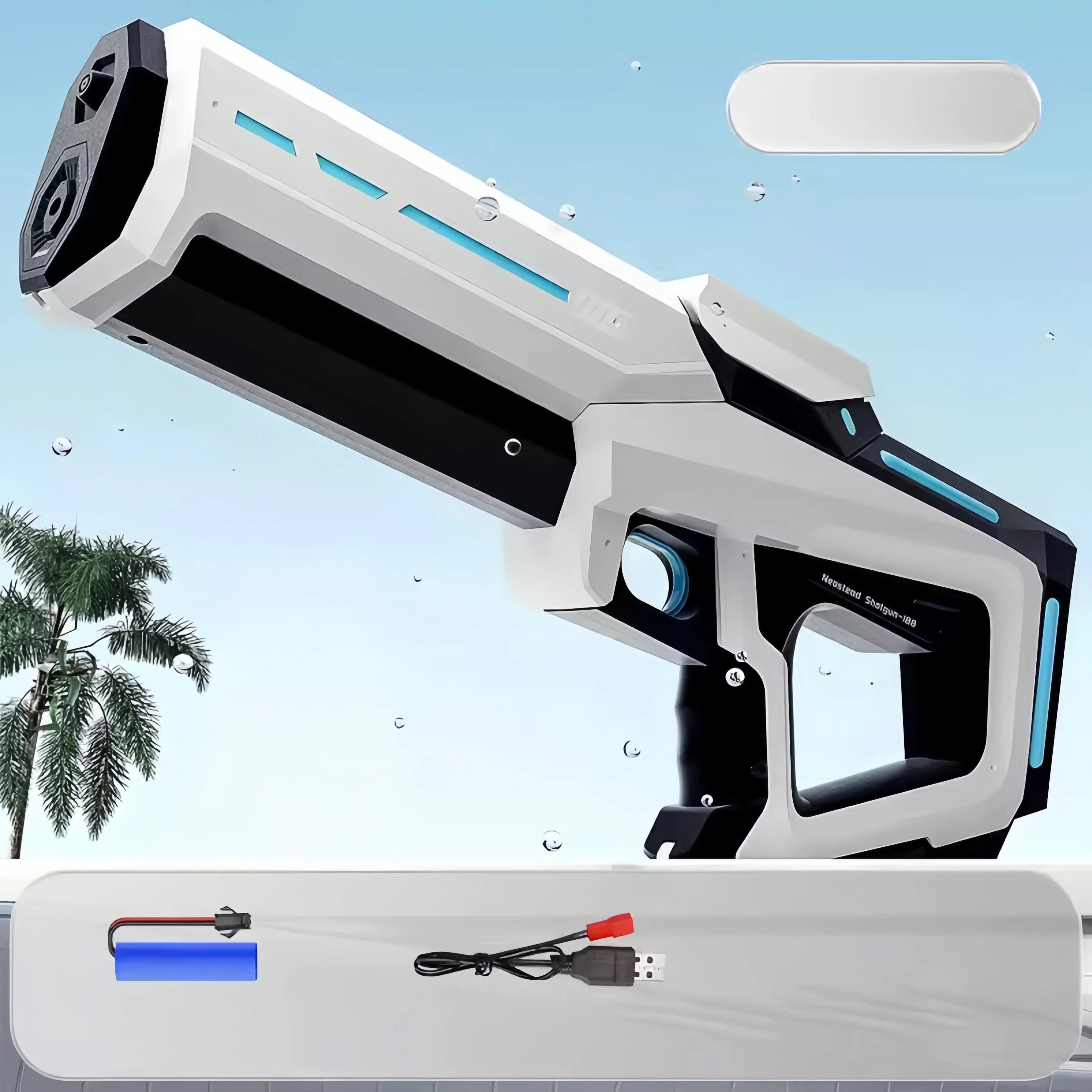 Pistolet à Eau Électrique — Puissant Automatique Été & Plage