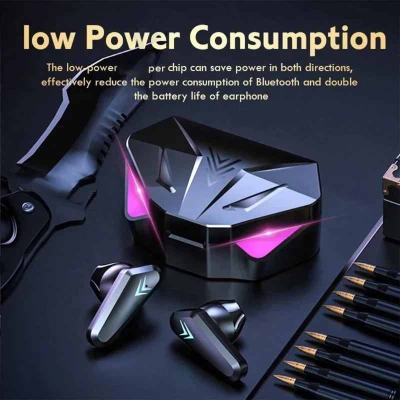 X15 TWS Écouteurs Gaming Bluetooth 5.3 — Réduction de Bruit Micro Affichage LED