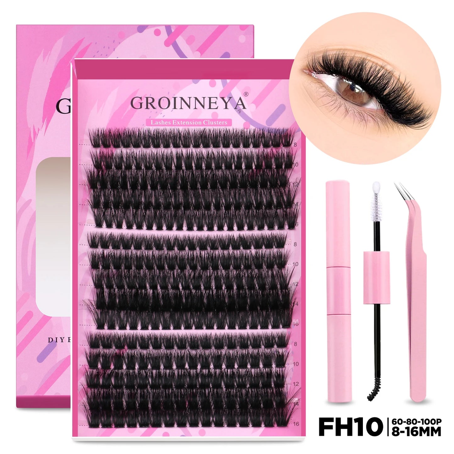 Kit Extensions de Cils DIY — Cluster, Colle & Fixateur
