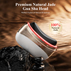 Masseur Gua Sha ANLAN 2-en-1 — Jade Naturel, LED & Microcourant