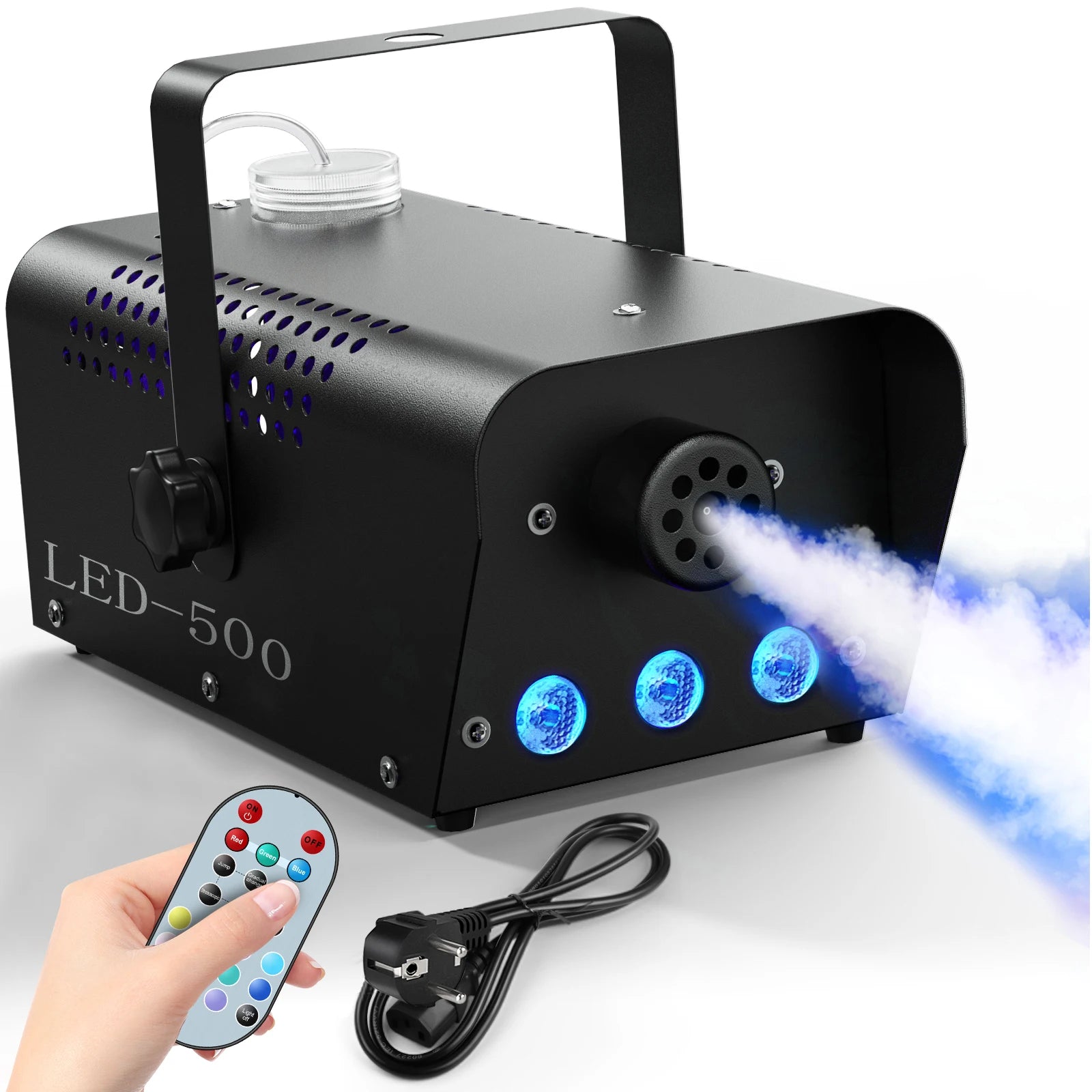 Machine à Fumée 500W RGB LED — Télécommande DJ Halloween Fêtes