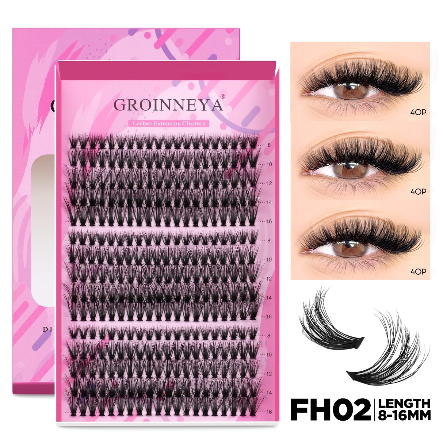 Kit Extensions de Cils DIY — Cluster, Colle & Fixateur