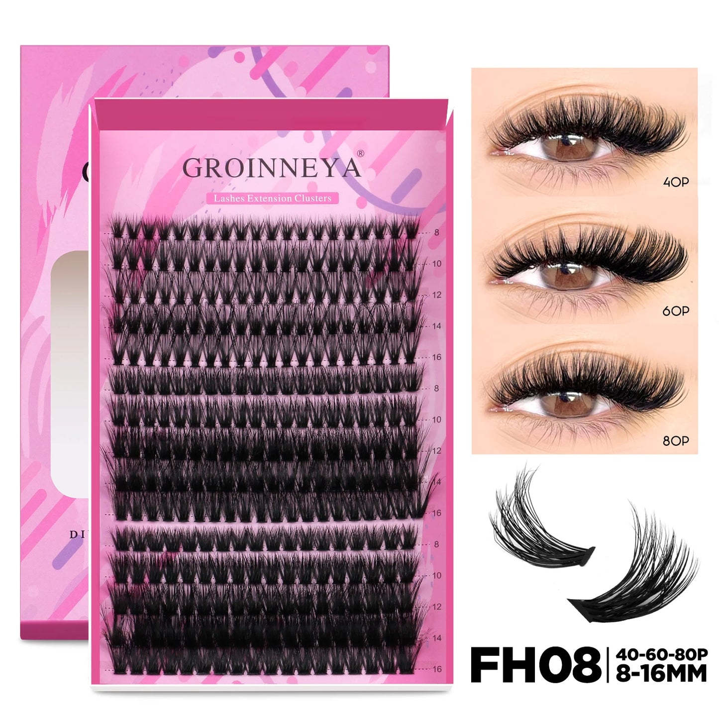 Kit Extensions de Cils DIY — Cluster, Colle & Fixateur