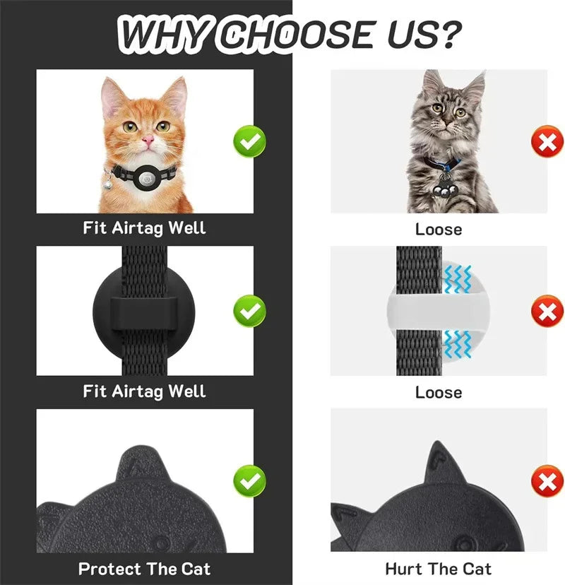 Collier Chat pour AirTag