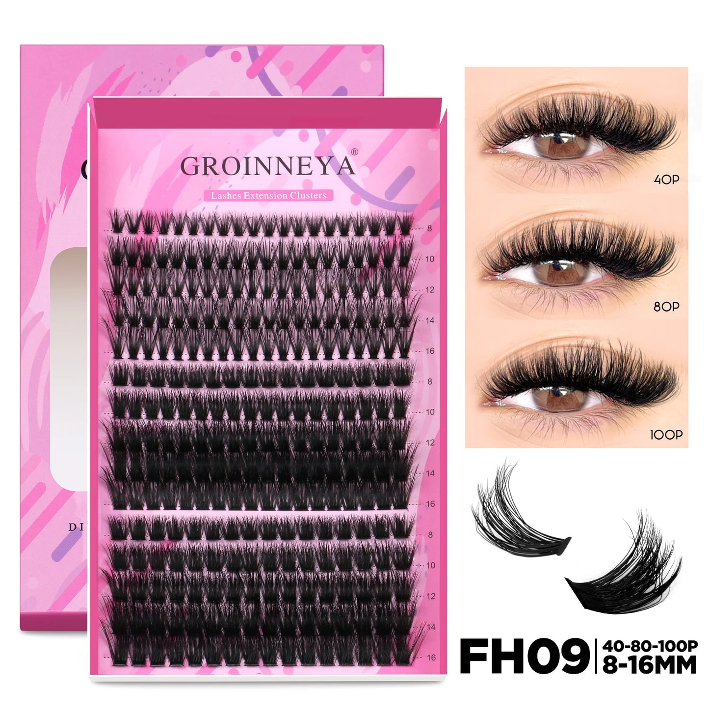 Kit Extensions de Cils DIY — Cluster, Colle & Fixateur