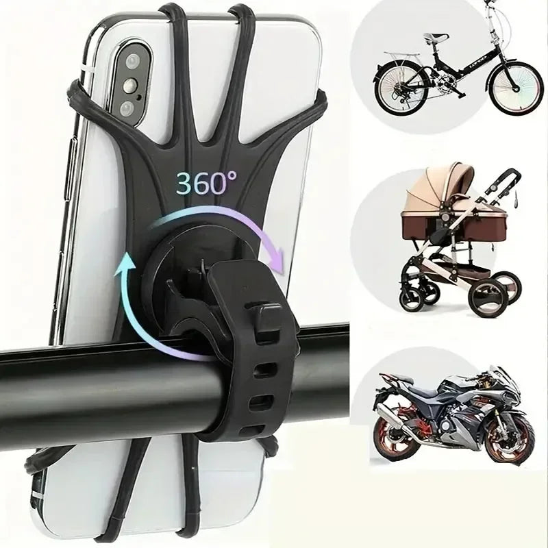 Support Téléphone Vélo & Moto VIKEFON — Rotation 360° Silicone Universel Tous Smartphones