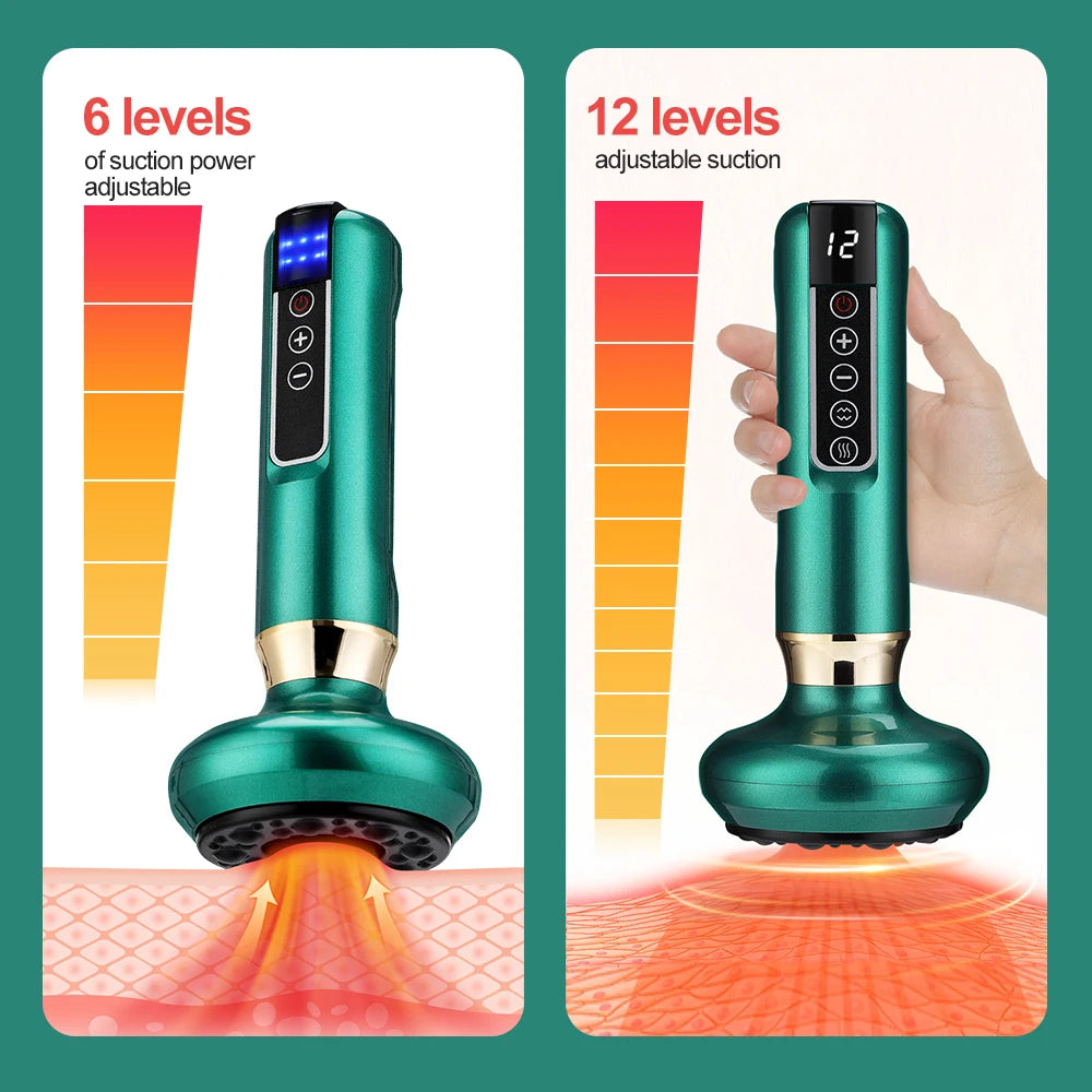 Ventouse Électrique  Anti-Cellulite – 6 ou 12 Niveaux d'Aspiration
