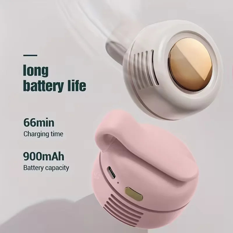 Ventilateur Ceinture Portable Sans Lame — 60 Pales Silencieux 5h Batterie USB