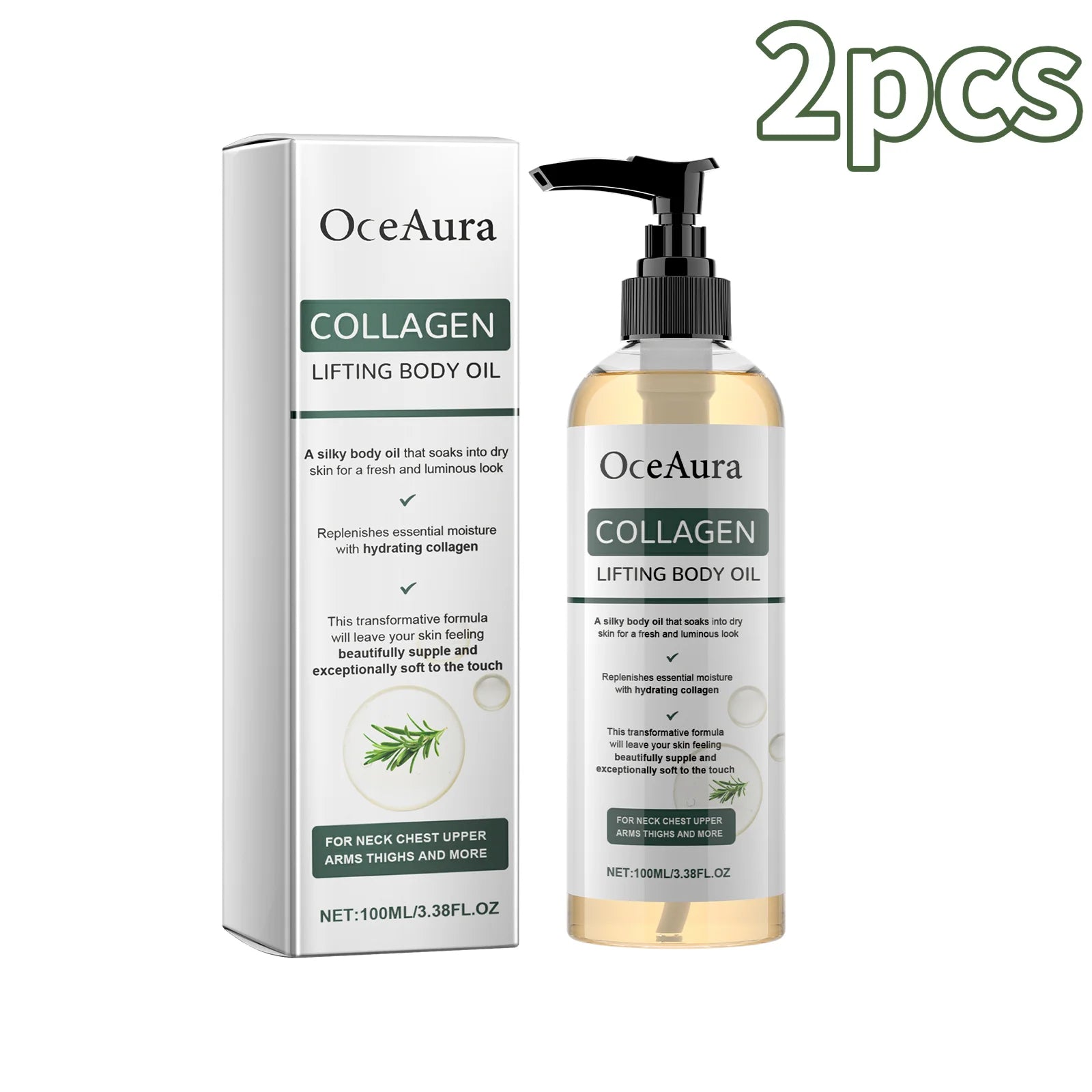 Huile Corps Raffermissante au Collagène — Hydratation Intense 100ml