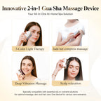 Masseur Gua Sha ANLAN 2-en-1 — Jade Naturel, LED & Microcourant