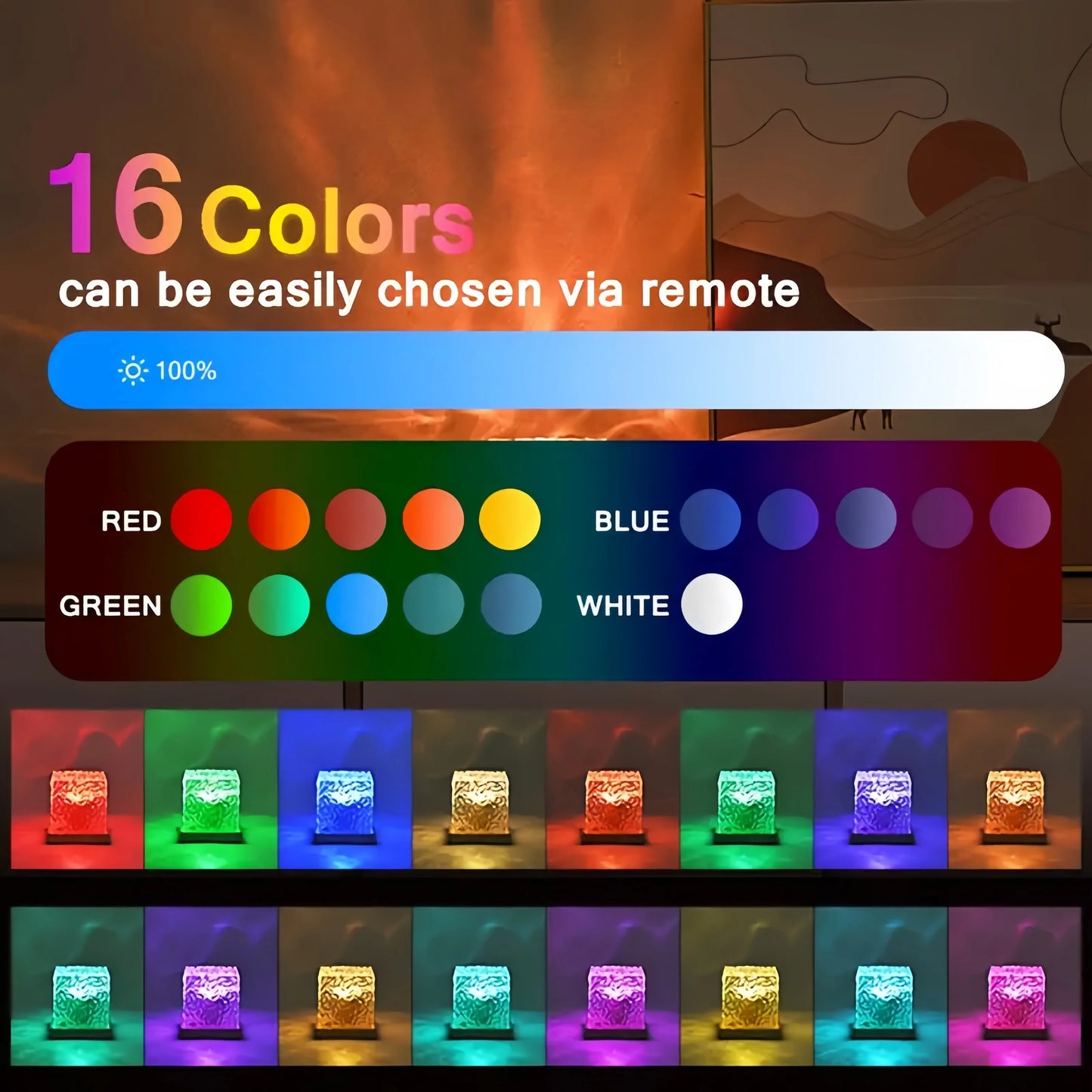 Projecteur Aurora Vagues Océan — 16 Couleurs LED