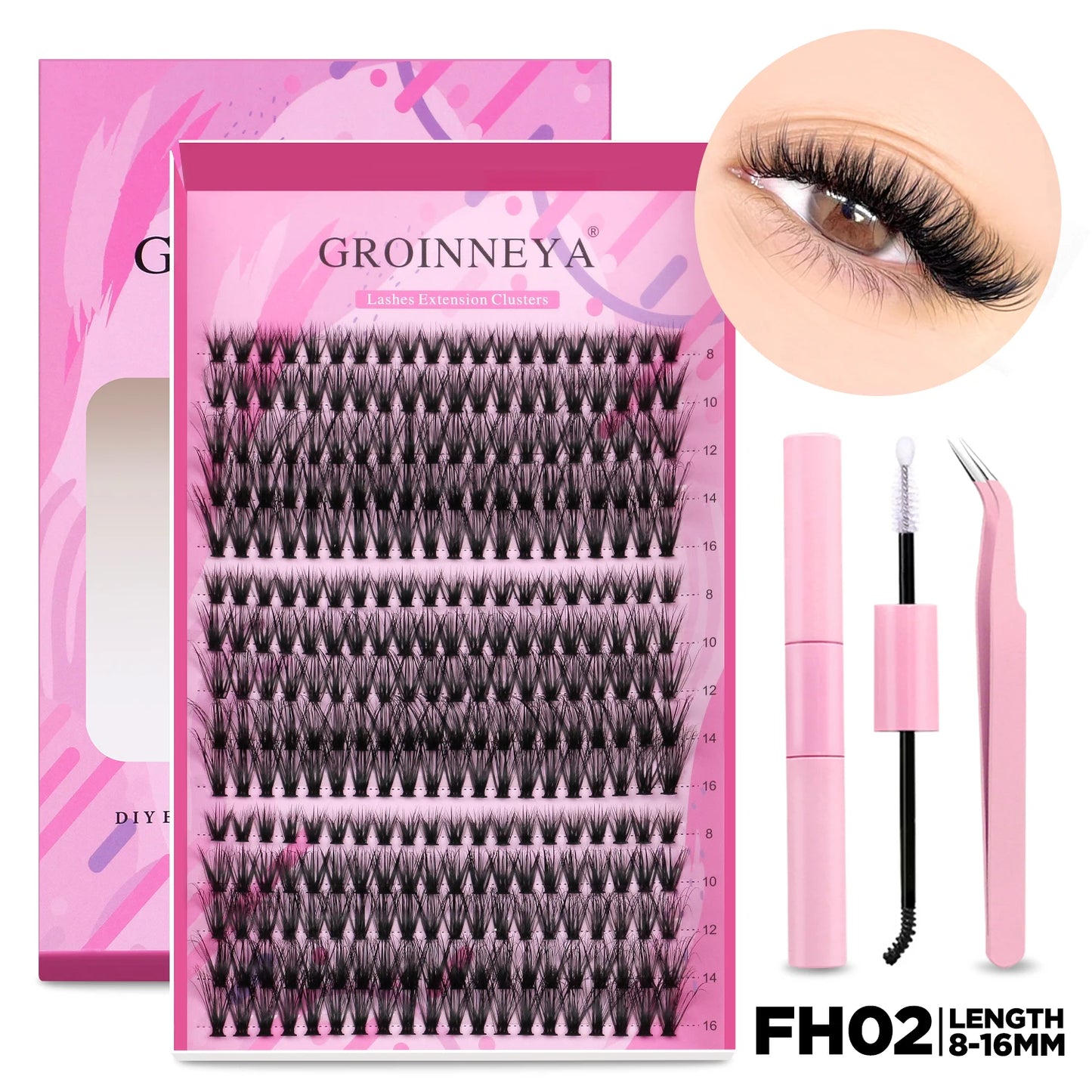 Kit Extensions de Cils DIY — Cluster, Colle & Fixateur