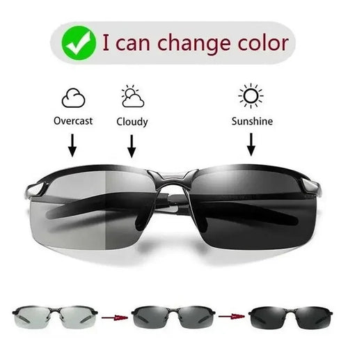 1/2/3pcs Day And Night Vision Sunglasses Polarized Smart Photochromic Sun Glasses For Man Woman Camping Fishing Driving Climbing