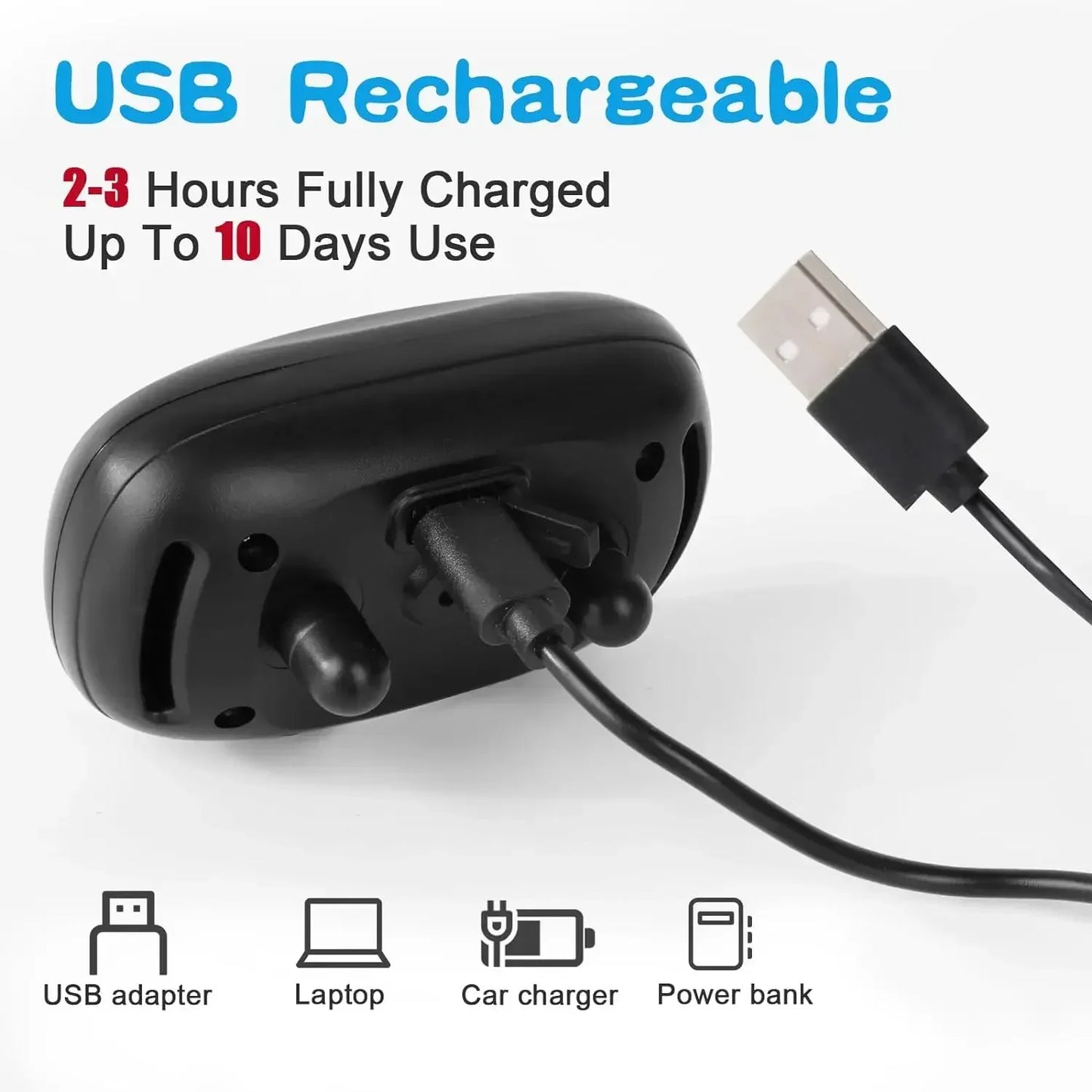 Collier Anti-Aboiement Ultrasonique — Rechargeable USB Sans Choc