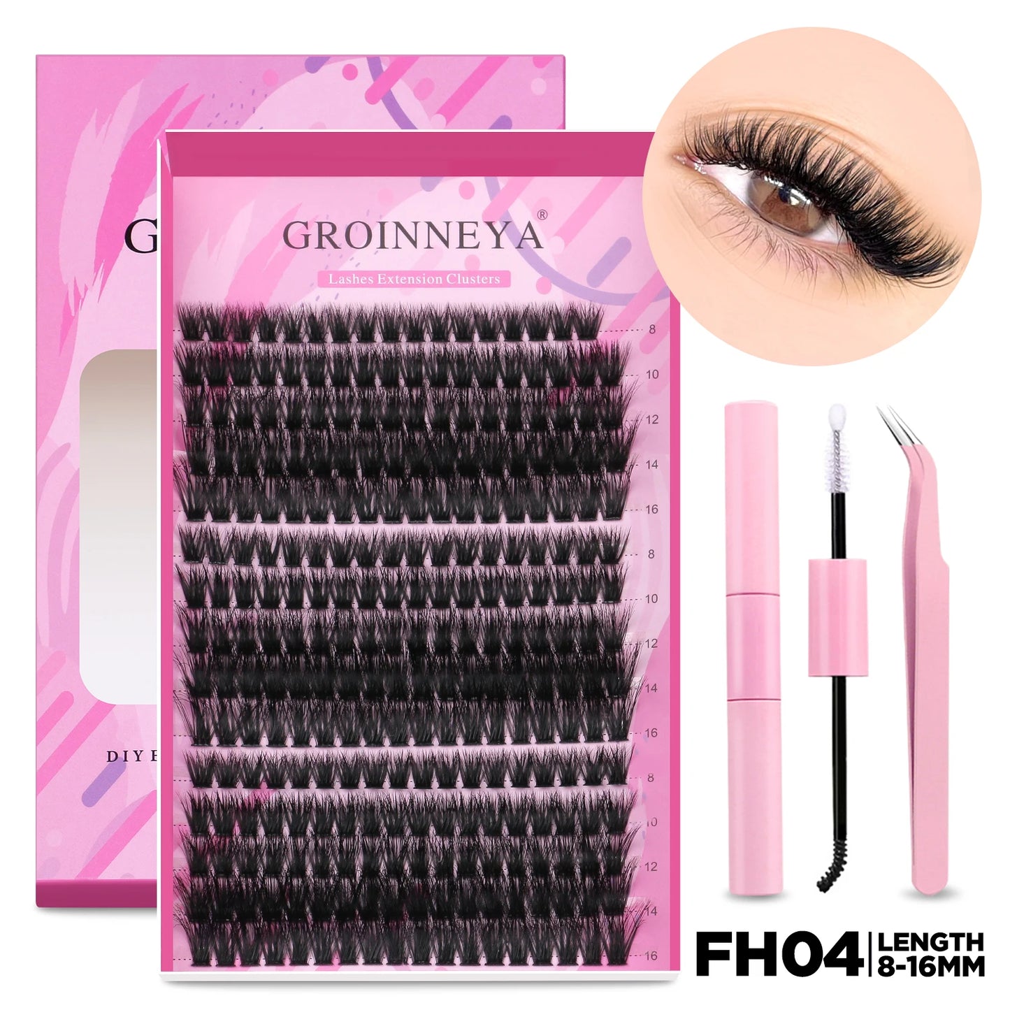 Kit Extensions de Cils DIY — Cluster, Colle & Fixateur