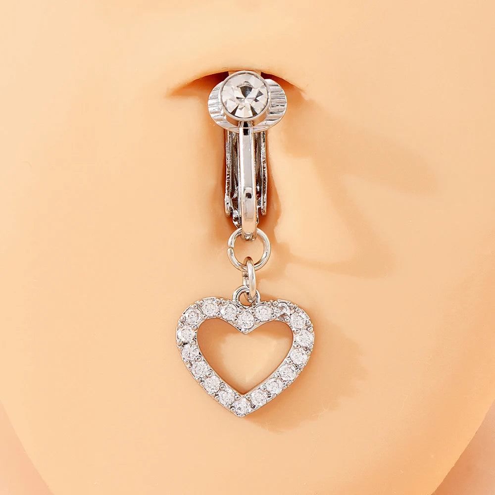 Faux Piercing Nombril Clip — Sans Perçage