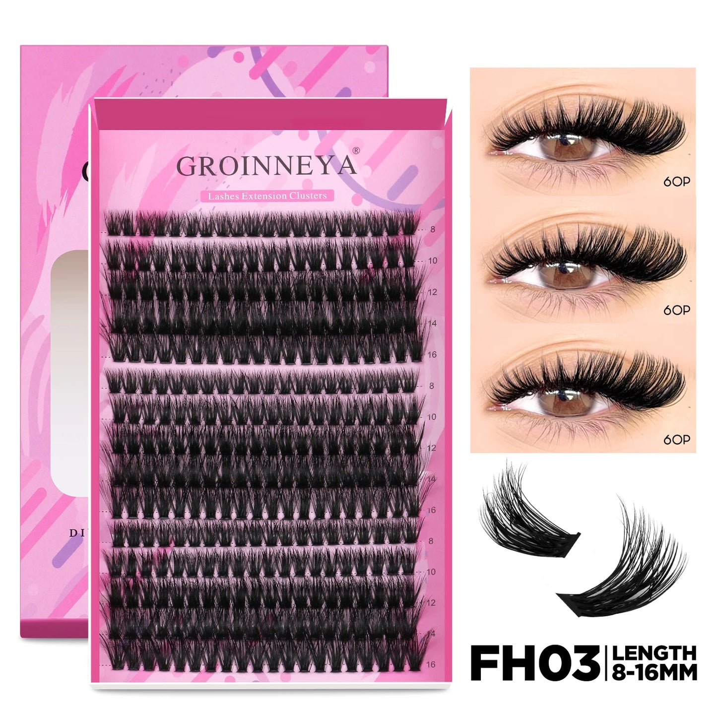 Kit Extensions de Cils DIY — Cluster, Colle & Fixateur