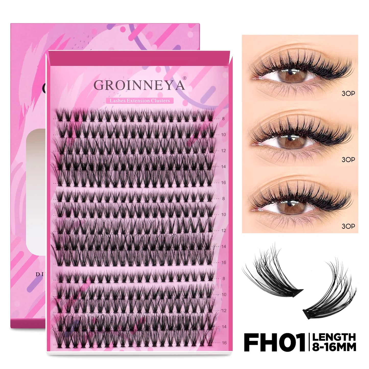 Kit Extensions de Cils DIY — Cluster, Colle & Fixateur