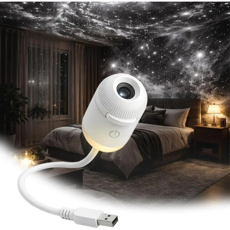 Projecteur Galaxie 2-en-1 — Veilleuse Ciel Étoilé