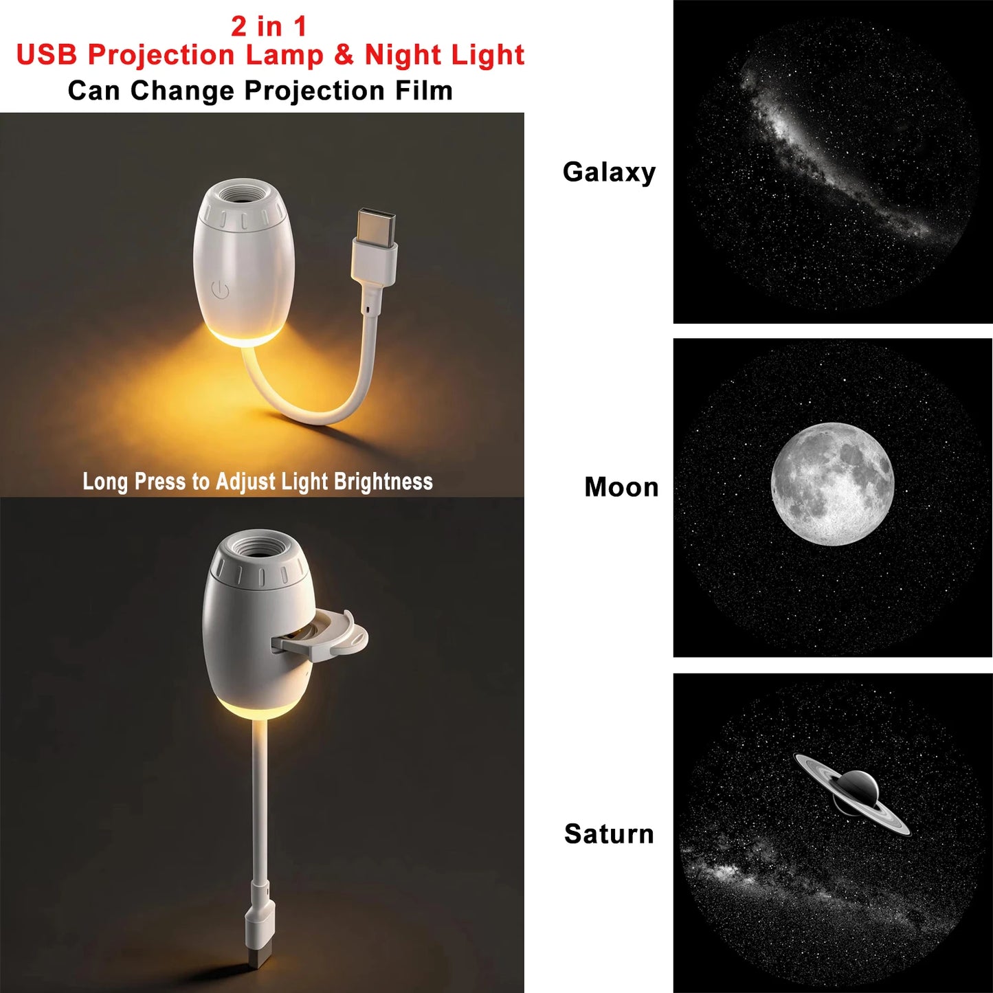 Projecteur Ambiance Galaxie — Voiture, Chambre & Tente