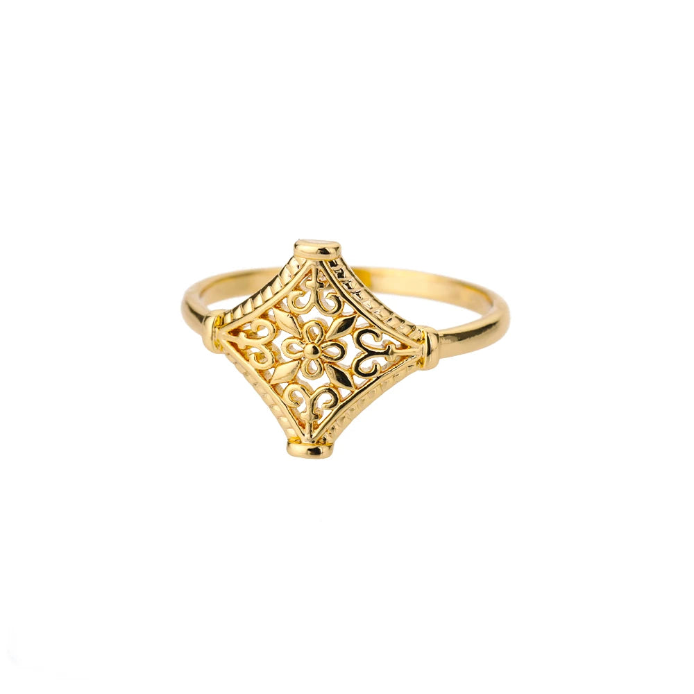 Bague Tournesol Acier Inoxydable — Or & Fleur Exagérée