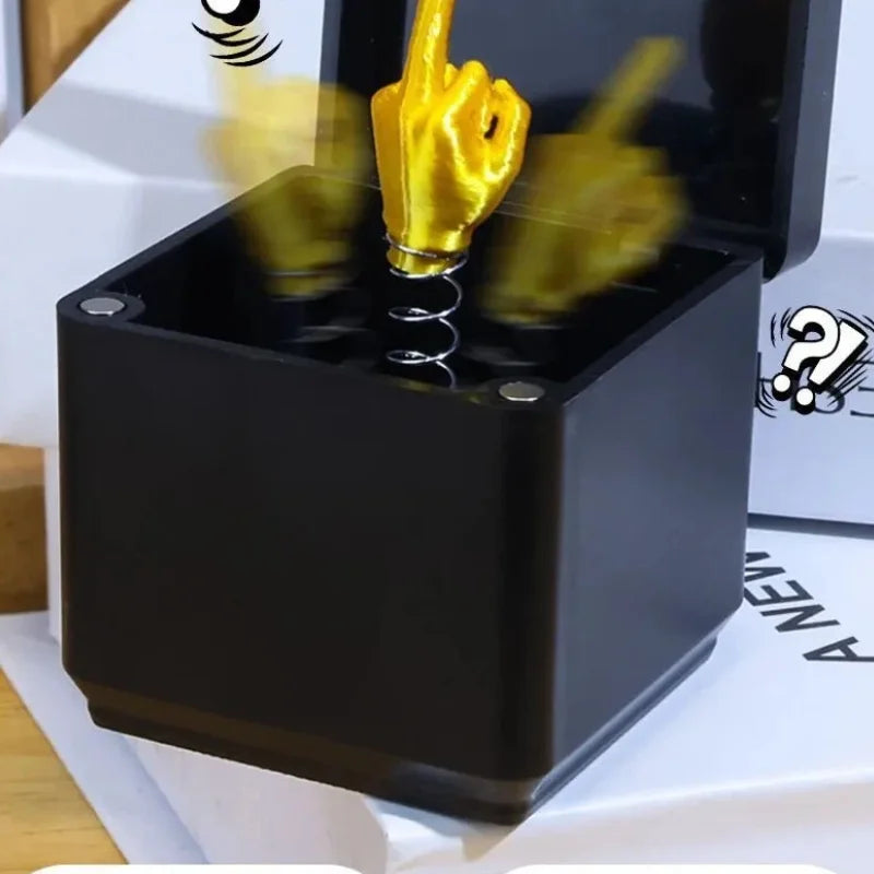 Boîte Surprise Doigt d'Honneur — Cadeau Prank Humour Bureau & Noël