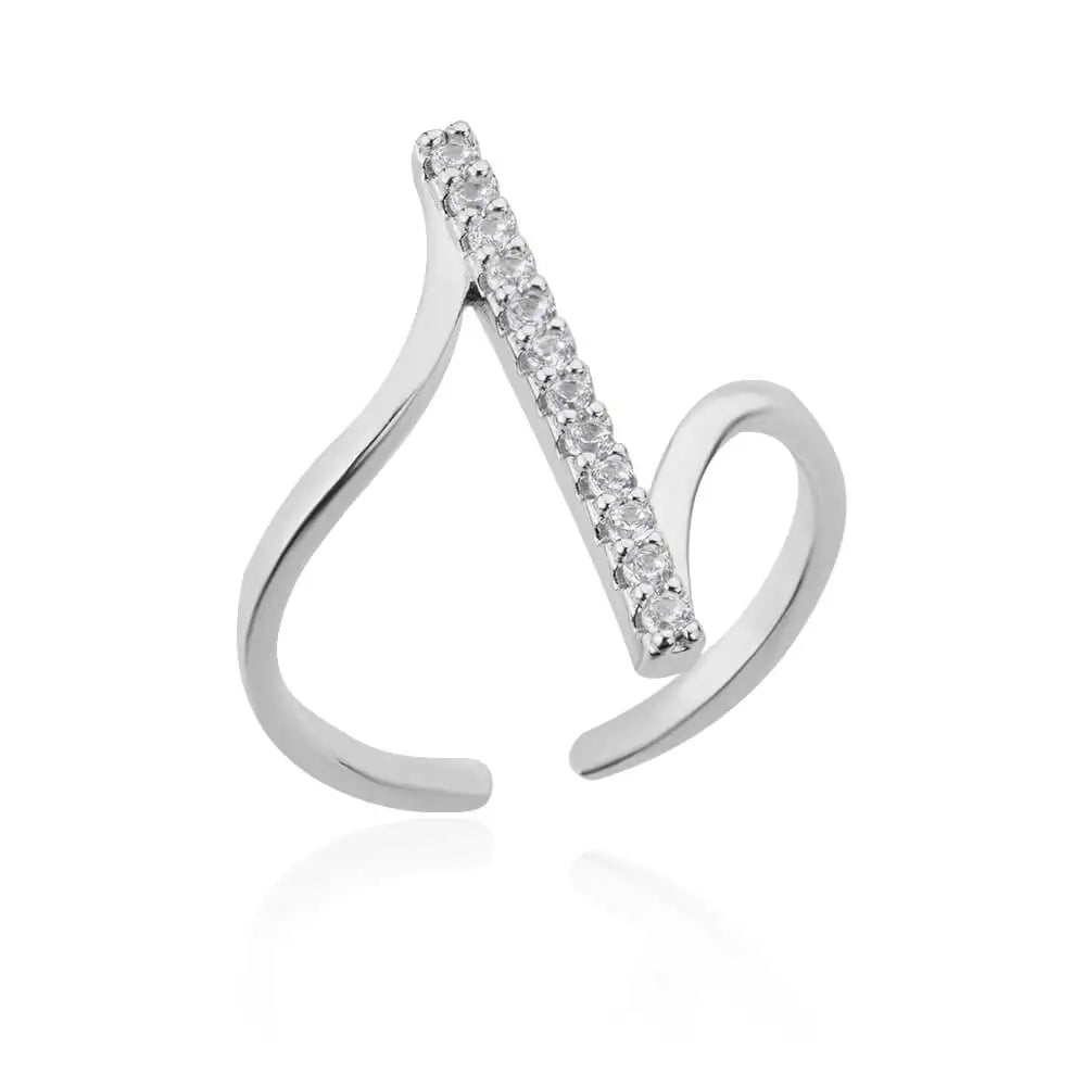 Bague Zircon Femme — Or & Acier Inoxydable