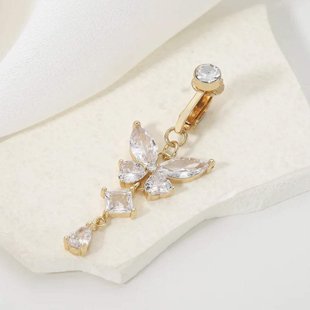 Faux Piercing Nombril Clip — Sans Perçage