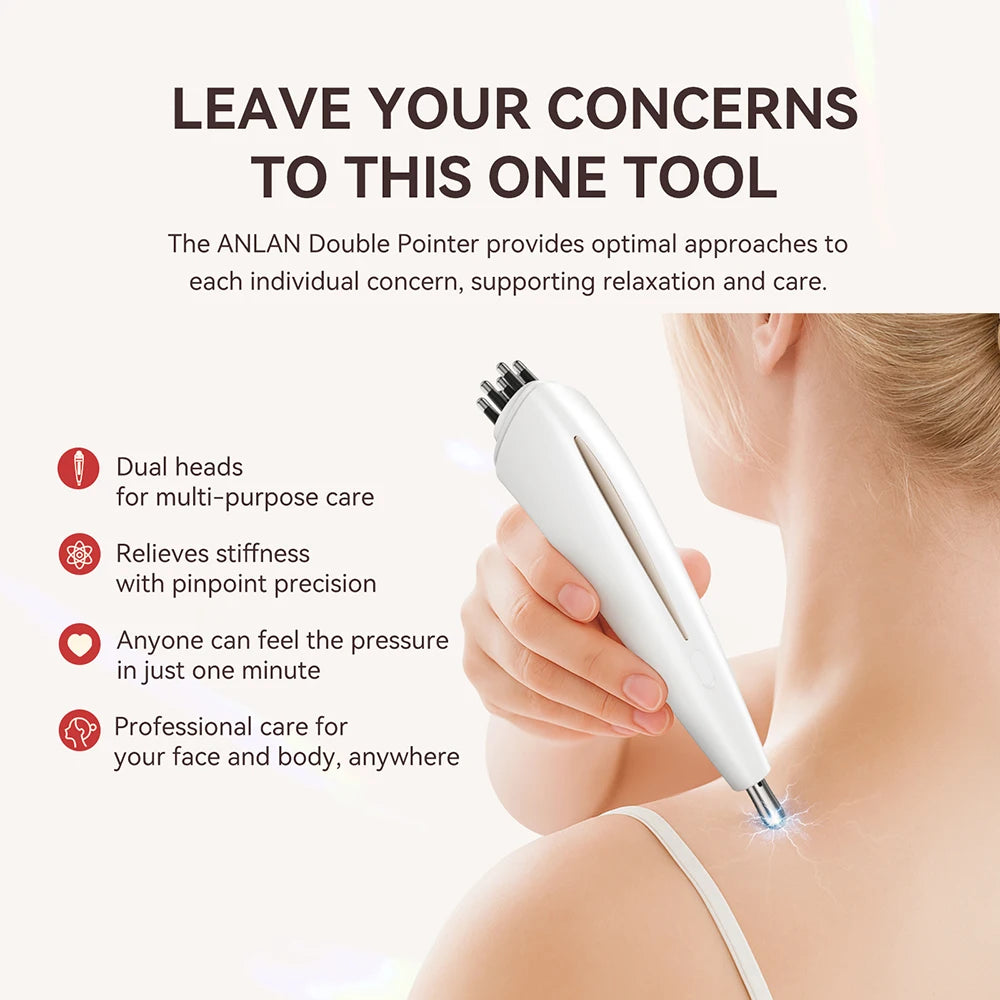 Masseur Visage ANLAN RF + EMS — Double Tête Anti-Fatigue & Fermeté