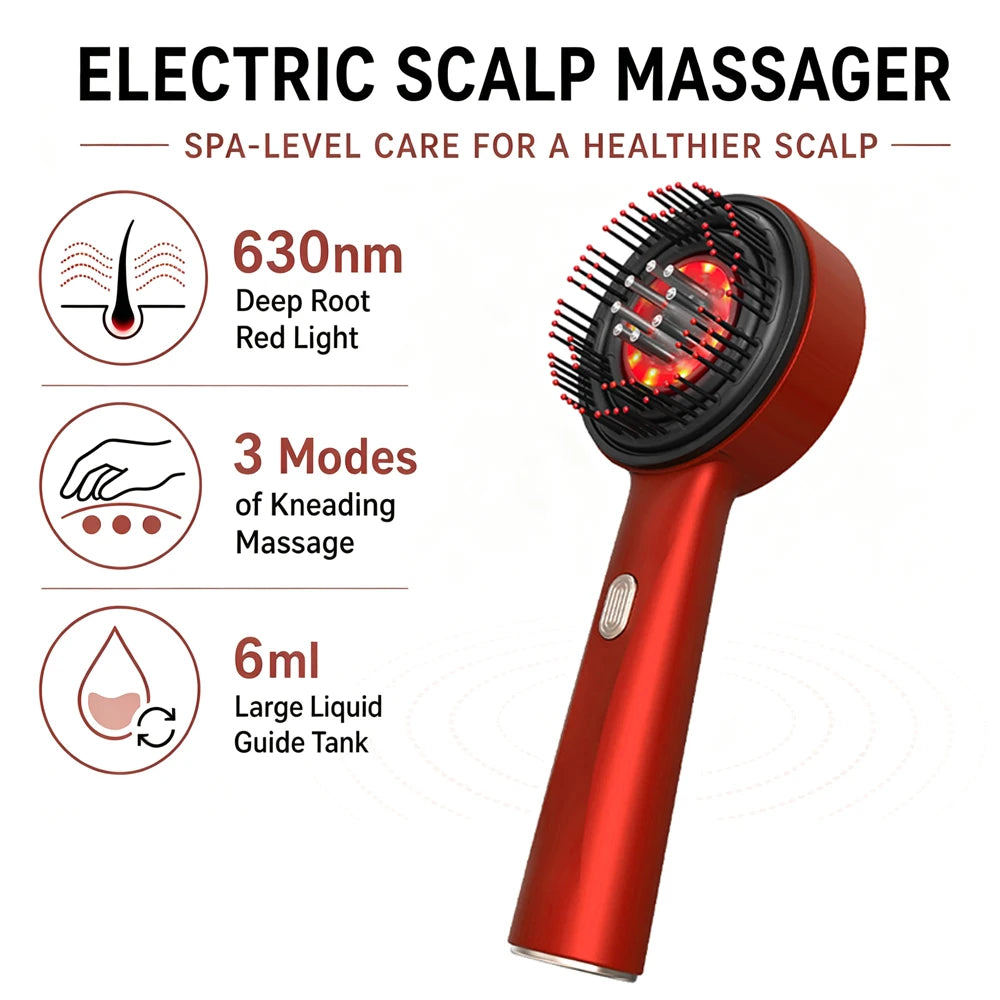 Peigne Masseur Lumière Rouge